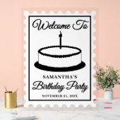 Retro Postzegel Verjaardagsfeest Welkom Acryl Bord (Huwelijk)