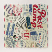 Retro postzegels,  collectie. legpuzzel (Horizontaal)