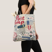 Retro postzegels, collectie. tote bag (Dichtbij)