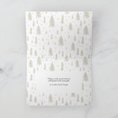 Retro Postzegels en Kerstboom Feestdagen Kaart (Binnen)