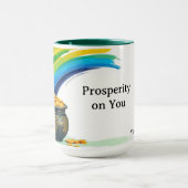 Retro Pot met Goud St. Patrick's Geluks munt Mok (Midden)