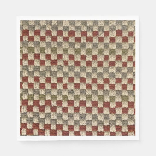 Retro Potholder Weave Patroon Servet (Voorkant)