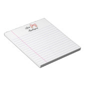 Retro Potlood Boog Custom Onderwijs Erkenning  Notitieblok (Schuin)
