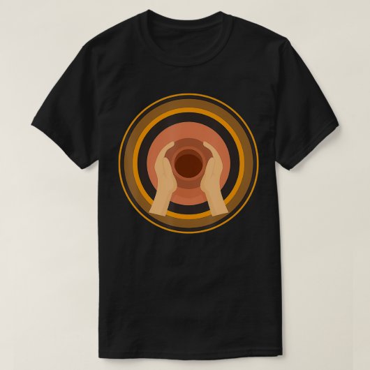Retro Pottery Wheel Clay Artist Ceramic Sculptor P T-shirt (Design voorkant)