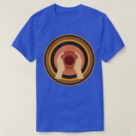 Retro Pottery Wheel Clay Artist Ceramic Sculptor P T-shirt (Design voorkant)