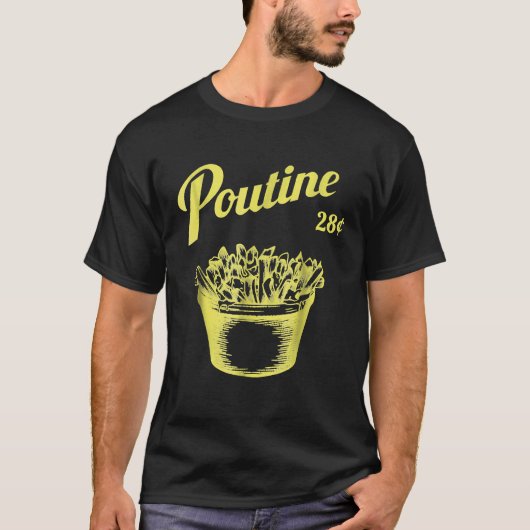 Retro Poutine   Canada   Montreal T-shirt (Voorkant)