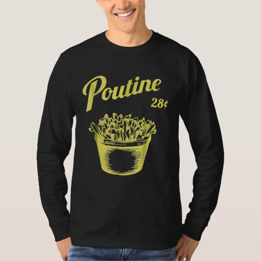 Retro Poutine Canada Montreal T-shirt (Voorkant)