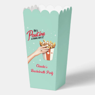 Retro Poutine een Ring erop! Montreal Bachelorette Bedankdoosjes