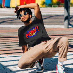 Retro POW stripboek pop art geluidseffect T-shirt