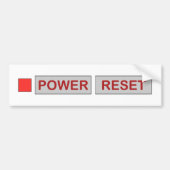 Retro Power Reset-gameconsole voor geek gamers Bumpersticker (Voorkant)