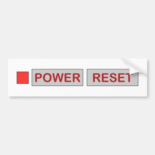 Retro Power Reset-gameconsole voor geek gamers Bumpersticker (Voorkant)