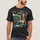Retro Powered by lipstick! T-shirt (Voorkant)
