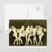 Retro  prachtige dansende vrouwen met ballet dans briefkaart (Voorkant / Achterkant)