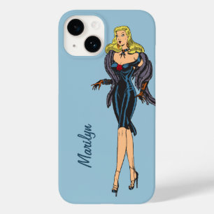 Retro prachtige glamour meisje klassieke blonde pi Case-Mate iPhone 14 hoesje