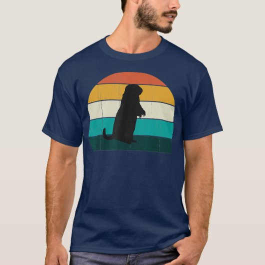 Retro Prairie Dog Sunset Cool  T-shirt (Voorkant)