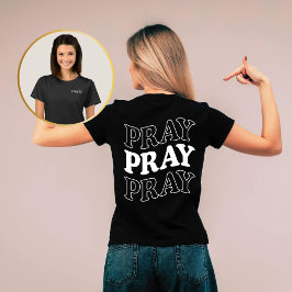 Retro Pray Pray Pray Christelijk T-shirt