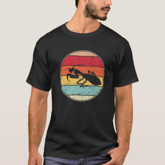 Retro Praying Mantids Insect Lover  Sunset T-shirt