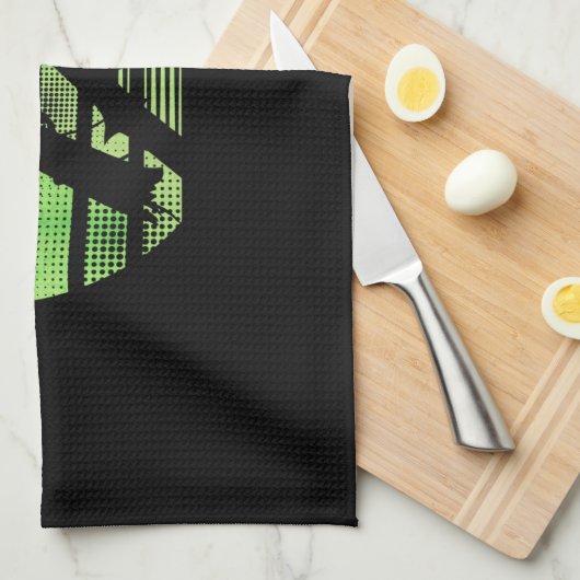 Retro Praying Mantis Biologist Theedoek (Quarter Fold)