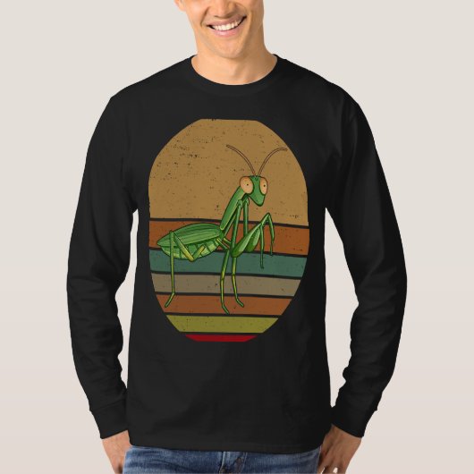 Retro Praying Mantis T-shirt (Voorkant)
