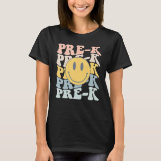 Retro Pre K Leraar Student Eerste Dag Van School P T-shirt