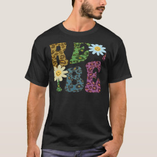 Retro PRE K SFEER Leraar Vrede Liefde PreK Roze T-shirt