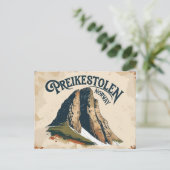 Retro Preikestolen View Briefkaart (Staand voorkant)