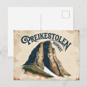 Retro Preikestolen View Briefkaart (Voorkant / Achterkant)