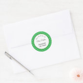Retro Preppy Green Pset Custom Canning of Baking Ronde Sticker (Envelop)