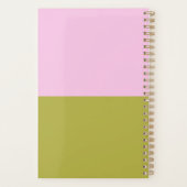 Retro Preppy roze Groene Geometrische Geometrische Planner (Achterkant)