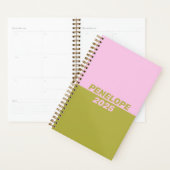 Retro Preppy roze Groene Geometrische Geometrische Planner (Display)