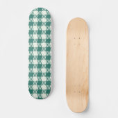 Retro Preppy Sportswear geruit - Field Green Persoonlijk Skateboard (Voorkant)