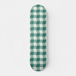 Retro Preppy Sportswear geruit - Field Green Persoonlijk Skateboard