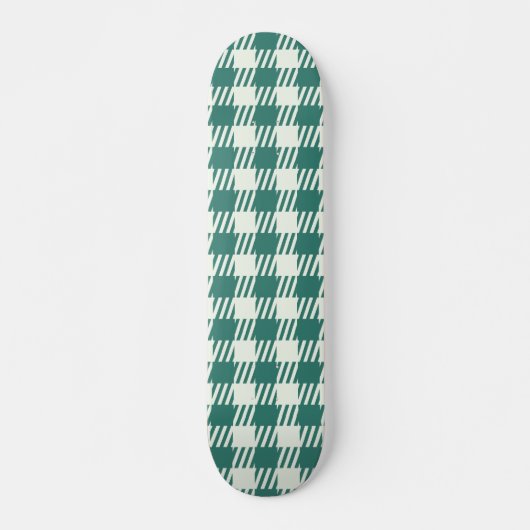 Retro Preppy Sportswear geruit - Field Green Persoonlijk Skateboard (Voorkant)