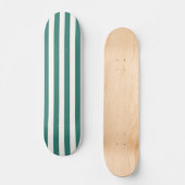 Retro Preppy Sportswear Stripes - Field Green Persoonlijk Skateboard (Voorkant)