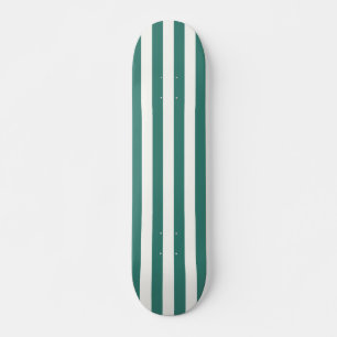 Retro Preppy Sportswear Stripes - Field Green Persoonlijk Skateboard