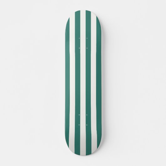 Retro Preppy Sportswear Stripes - Field Green Persoonlijk Skateboard (Voorkant)
