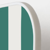 Retro Preppy Sportswear Stripes - Field Green Pickleball Paddle (Links Detail)