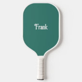 Retro Preppy Sportswear Stripes - Field Green Pickleball Paddle (Achterkant)