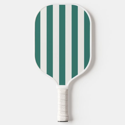 Retro Preppy Sportswear Stripes - Field Green Pickleball Paddle (Voorkant)