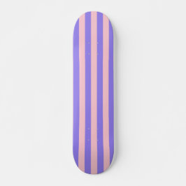 Retro Preppy Sportswear Stripes - Paarse Roze Persoonlijk Skateboard