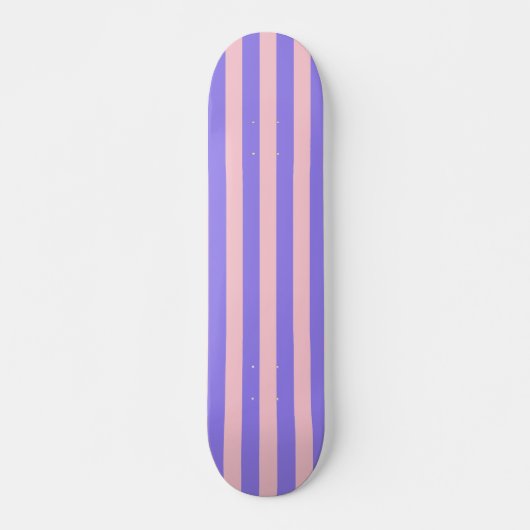 Retro Preppy Sportswear Stripes - Paarse Roze Persoonlijk Skateboard (Voorkant)