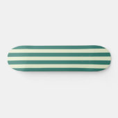 Retro Preppy Sportswear Stripes - Retro Groen Persoonlijk Skateboard (Horizontaal)