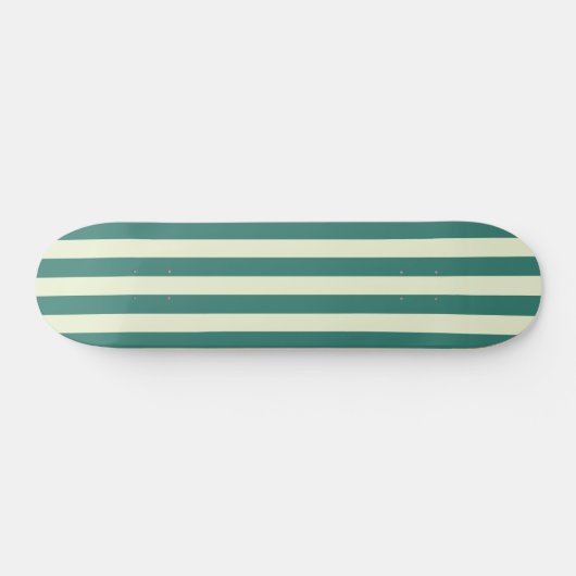 Retro Preppy Sportswear Stripes - Retro Groen Persoonlijk Skateboard (Horizontaal)