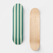 Retro Preppy Sportswear Stripes - Retro Groen Persoonlijk Skateboard (Voorkant)
