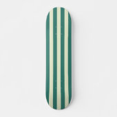 Retro Preppy Sportswear Stripes - Retro Groen Persoonlijk Skateboard (Voorkant)