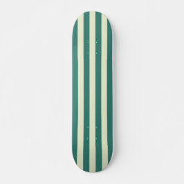 Retro Preppy Sportswear Stripes - Retro Groen Persoonlijk Skateboard