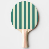 Retro Preppy Sportswear Stripes - Retro Groen Tafeltennisbatje (Voorkant)