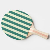Retro Preppy Sportswear Stripes - Retro Groen Tafeltennisbatje (Zijkant)