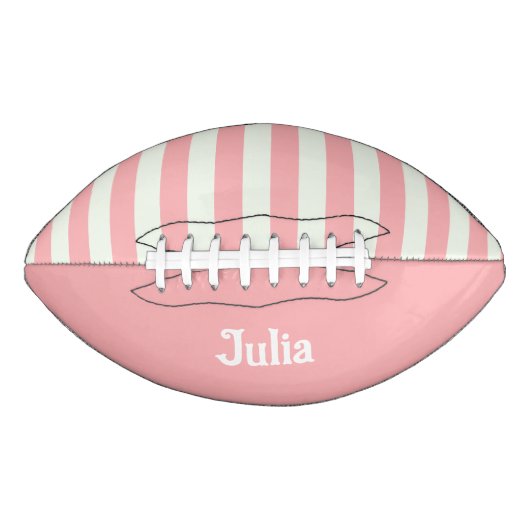 Retro Preppy Sportswear Stripes - Roze Crème American Football (Voorkant)