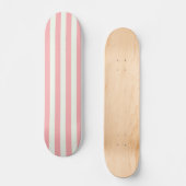 Retro Preppy Sportswear Stripes - Roze Crème Persoonlijk Skateboard (Voorkant)